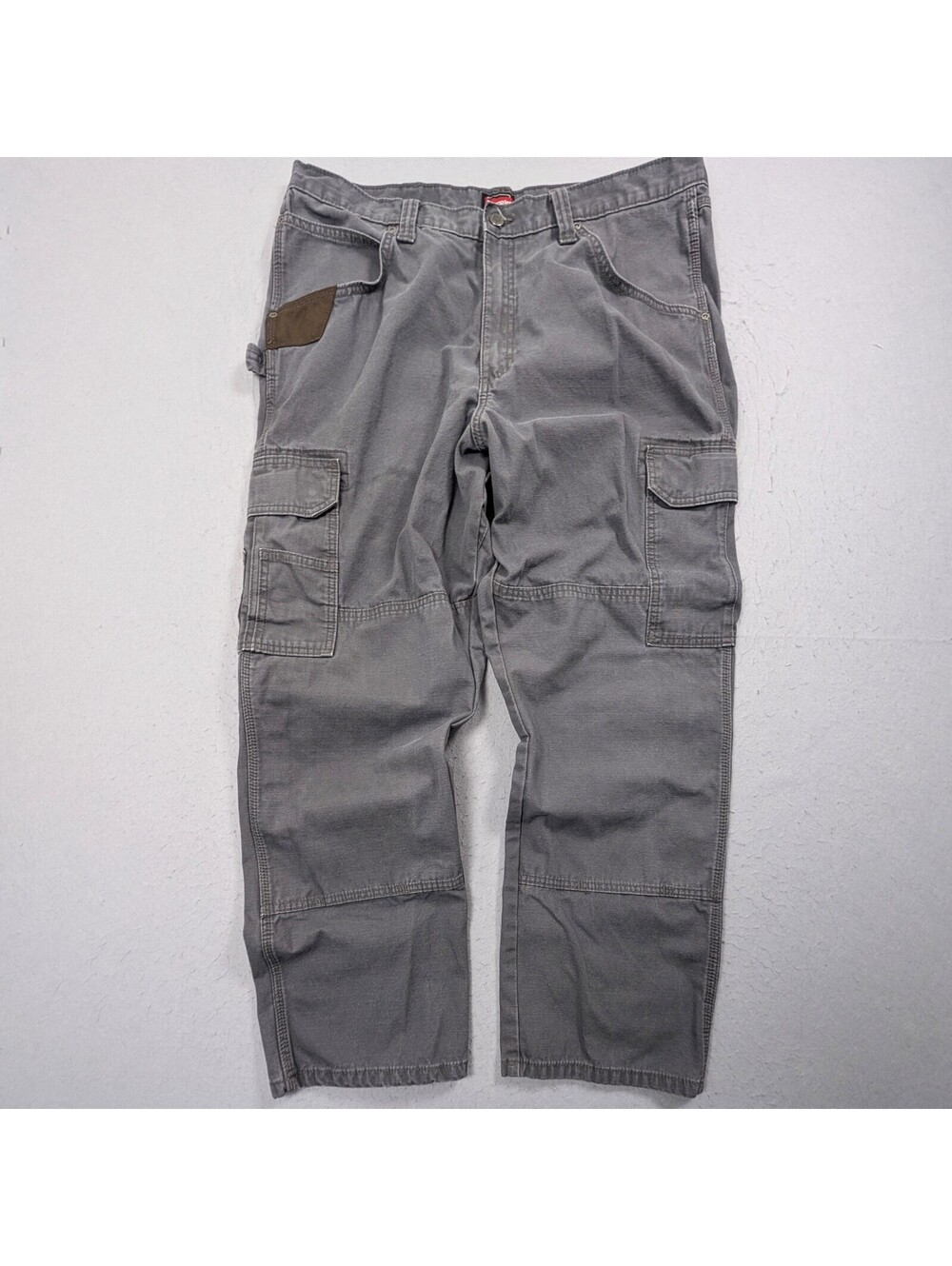 Wrangler Workwear Ranger Cargo Pants Men’s 38x30 Gray Cotton Ripstop Utility
